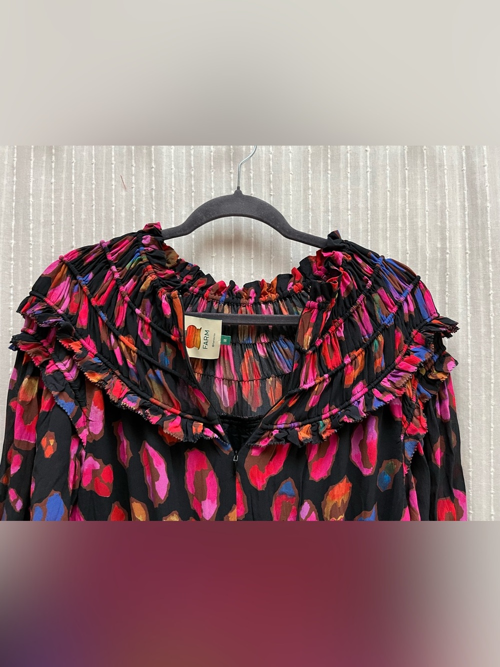 Farm Rio Iridescent Leopard Mini Dress size M - Picture 13 of 14